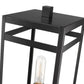 Z-Lite Nuri 8" W x 20" H 1-Light Black Outdoor Pier Mounted Fixture and Square Pier Mount Hardware With Clear Glass Shade