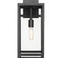 Z-Lite Nuri 8" W x 21" H 1-Light Black Aluminum Outdoor Wall Sconce With Clear Glass Shade