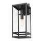 Z-Lite Nuri 8" W x 21" H 1-Light Black Aluminum Outdoor Wall Sconce With Clear Glass Shade