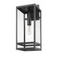 Z-Lite Nuri 8" W x 21" H 1-Light Black Aluminum Outdoor Wall Sconce With Clear Glass Shade