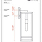 Z-Lite Nuri 8" W x 21" H 1-Light Black Aluminum Outdoor Wall Sconce With Clear Glass Shade