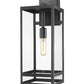 Z-Lite Nuri 8" W x 21" H 1-Light Black Aluminum Outdoor Wall Sconce With Clear Glass Shade