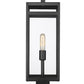 Z-Lite Nuri 8" W x 21" H 1-Light Black Outdoor Post Mount Fixture With Clear Glass Shade
