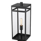Z-Lite Nuri 8" W x 21" H 1-Light Black Outdoor Post Mount Fixture With Clear Glass Shade