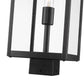 Z-Lite Nuri 8" W x 21" H 1-Light Black Outdoor Post Mount Fixture With Clear Glass Shade