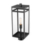 Z-Lite Nuri 8" W x 22" H 1-Light Black Outdoor Post Mount Fixture With Clear Glass Shade