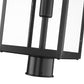 Z-Lite Nuri 8" W x 22" H 1-Light Black Outdoor Post Mount Fixture With Clear Glass Shade