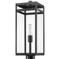 Z-Lite Nuri 8" W x 22" H 1-Light Black Outdoor Post Mount Fixture With Clear Glass Shade
