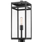 Z-Lite Nuri 8" W x 22" H 1-Light Black Outdoor Post Mount Fixture With Clear Glass Shade