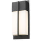 Z-Lite Nyx 6" W x 13" H 2-Light LED Black Aluminum Outdoor Wall Light With Gloss Opal Glass Shade