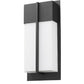 Z-Lite Nyx 6" W x 13" H 2-Light LED Black Aluminum Outdoor Wall Light With Gloss Opal Glass Shade