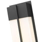 Z-Lite Nyx 6" W x 13" H 2-Light LED Black Aluminum Outdoor Wall Light With Gloss Opal Glass Shade