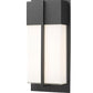 Z-Lite Nyx 6" W x 13" H 2-Light LED Black Aluminum Outdoor Wall Light With Gloss Opal Glass Shade