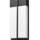 Z-Lite Nyx 8" W x 18" H 2-Light LED Black Aluminum Outdoor Wall Light With Gloss Opal Glass Shade