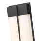 Z-Lite Nyx 8" W x 18" H 2-Light LED Black Aluminum Outdoor Wall Light With Gloss Opal Glass Shade
