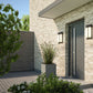 Z-Lite Nyx 8" W x 18" H 2-Light LED Black Aluminum Outdoor Wall Light With Gloss Opal Glass Shade