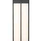 Z-Lite Nyx 8" W x 24" H 2-Light LED Black Aluminum Outdoor Wall Light With Gloss Opal Glass Shade