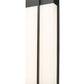 Z-Lite Nyx 8" W x 24" H 2-Light LED Black Aluminum Outdoor Wall Light With Gloss Opal Glass Shade
