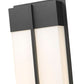 Z-Lite Nyx 8" W x 24" H 2-Light LED Black Aluminum Outdoor Wall Light With Gloss Opal Glass Shade
