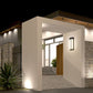 Z-Lite Nyx 8" W x 24" H 2-Light LED Black Aluminum Outdoor Wall Light With Gloss Opal Glass Shade