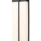Z-Lite Nyx 8" W x 24" H 2-Light LED Black Aluminum Outdoor Wall Light With Gloss Opal Glass Shade