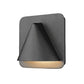 Z-Lite Obelisk 7" 1-Light LED Black Outdoor Wall Sconce With Sandblast Glass Shade