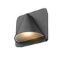 Z-Lite Obelisk 7" 1-Light LED Black Outdoor Wall Sconce With Sandblast Glass Shade