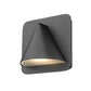 Z-Lite Obelisk 7" 1-Light LED Black Outdoor Wall Sconce With Sandblast Glass Shade