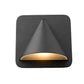 Z-Lite Obelisk 7" 1-Light LED Black Outdoor Wall Sconce With Sandblast Glass Shade