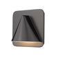 Z-Lite Obelisk 7" 1-Light LED Outdoor Rubbed Bronze Outdoor Wall Sconce With Sandblast Glass Shade
