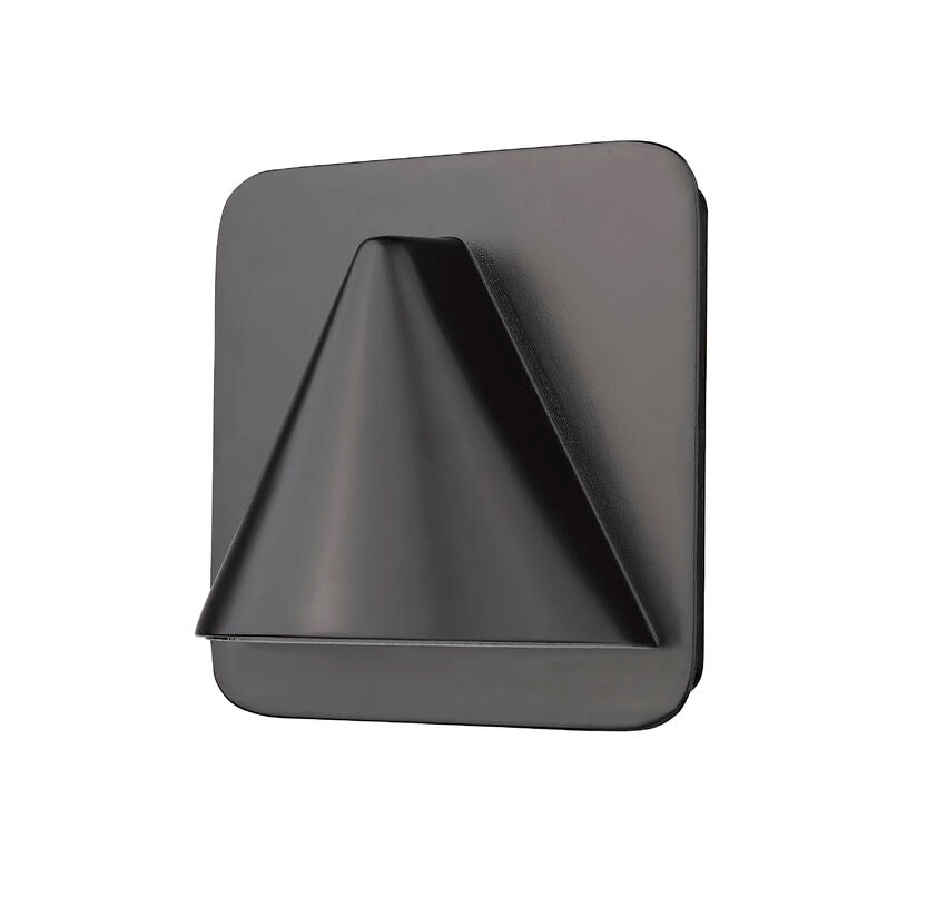 Z-Lite Obelisk 7" 1-Light LED Outdoor Rubbed Bronze Outdoor Wall Sconce With Sandblast Glass Shade
