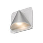 Z-Lite Obelisk 7" 1-Light LED Silver Outdoor Wall Sconce With Sandblast Glass Shade