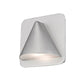 Z-Lite Obelisk 7" 1-Light LED Silver Outdoor Wall Sconce With Sandblast Glass Shade