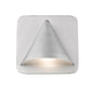 Z-Lite Obelisk 7" 1-Light LED Silver Outdoor Wall Sconce With Sandblast Glass Shade