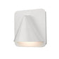 Z-Lite Obelisk 7" 1-Light LED White Outdoor Wall Sconce With Sandblast Glass Shade