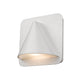 Z-Lite Obelisk 7" 1-Light LED White Outdoor Wall Sconce With Sandblast Glass Shade