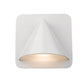 Z-Lite Obelisk 7" 1-Light LED White Outdoor Wall Sconce With Sandblast Glass Shade