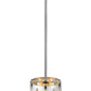 Z-Lite Oberon 7" 1-Light Chrome Pendant Light With Crystal and Chrome Steel Shade