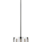 Z-Lite Oberon 7" 1-Light Chrome Pendant Light With Crystal and Chrome Steel Shade