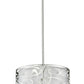 Z-Lite Opal 14" 3-Light Brushed Nickel Pendant Light With White Fabric Shade