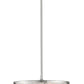 Z-Lite Opal 14" 3-Light Brushed Nickel Pendant Light With White Fabric Shade