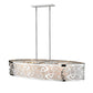 Z-Lite Opal 18" 6-Light Chrome Pendant Light With White Fabric Shade