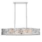 Z-Lite Opal 20" 8-Light Chrome Pendant Light With White Fabric Shade