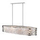 Z-Lite Opal 20" 8-Light Chrome Pendant Light With White Fabric Shade