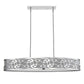 Z-Lite Opal 20" 8-Light Chrome Pendant Light With White Fabric Shade