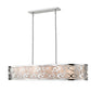Z-Lite Opal 20" 8-Light Chrome Pendant Light With White Fabric Shade