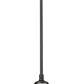 Z-Lite Oren 1-Light Medium Bulb Base Matte Black Steel Frame Matte Opal Glass Shade Pendant Light