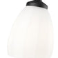 Z-Lite Oren 1-Light Medium Bulb Base Matte Black Steel Frame Matte Opal Glass Shade Pendant Light