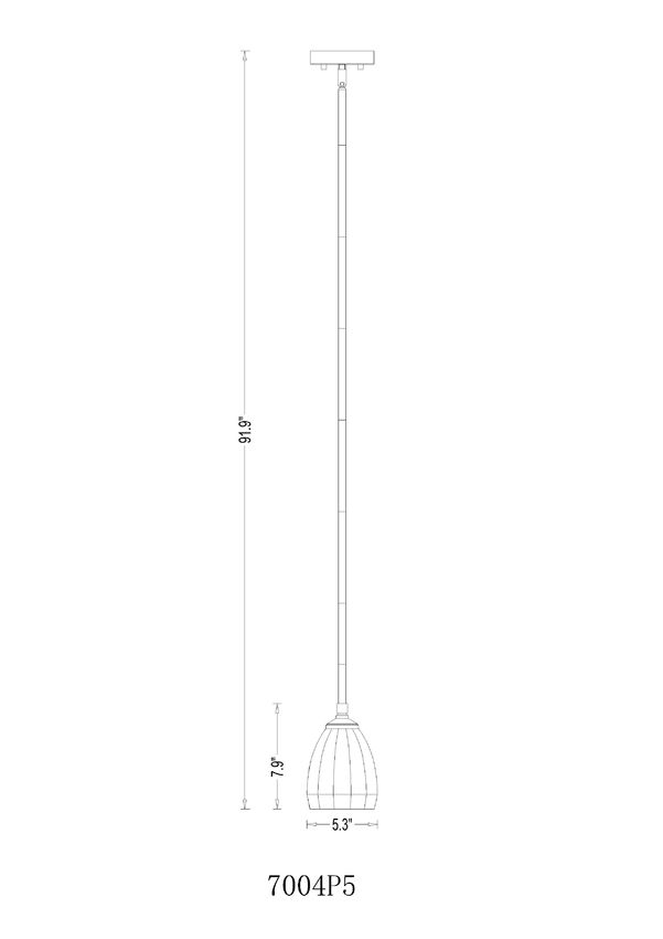 Z-Lite Oren 1-Light Medium Bulb Base Matte Black Steel Frame Matte Opal Glass Shade Pendant Light