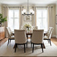 Z-Lite Oren 5-Light Medium Bulb Base Matte Black Steel Frame Matte Opal Glass Shade Chandelier